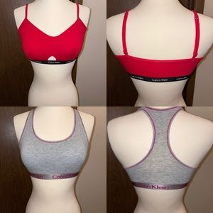Calvin Klein Sports Bra Lot Of 2